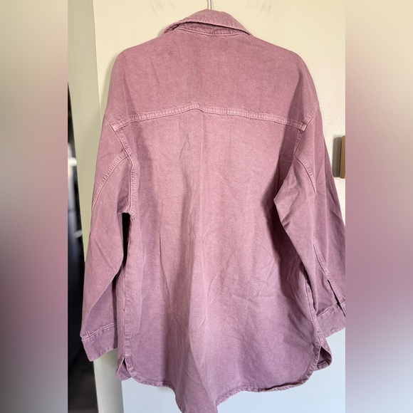 ZARA Women's Oversized  Pink/Purple Denim Jacket - Picture 3 of 4